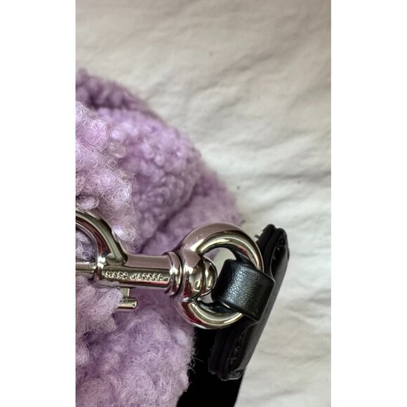 The Tote Bag By Marc Jacobs In Purple Sherpa With Black Adjustable Strap - Picture 4 of 6